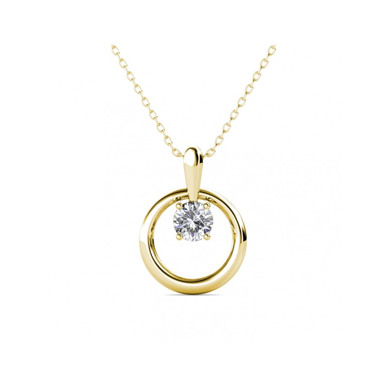 Pendentifs Octavia - Doré et Cristal