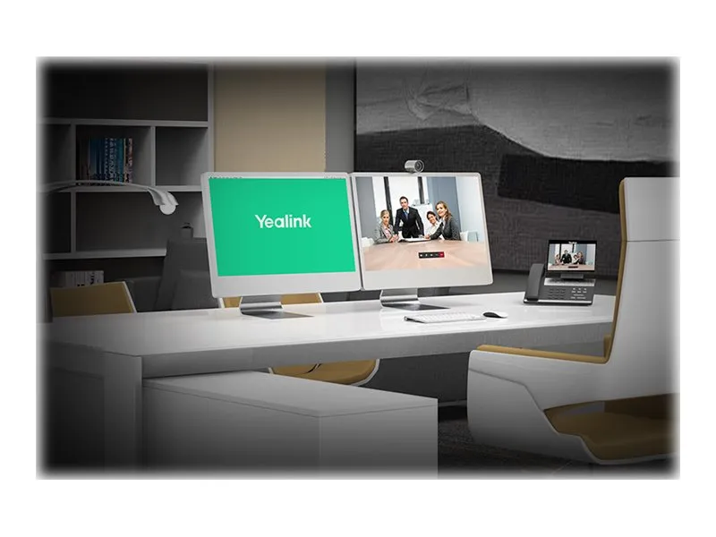 Yealink VP59 - IP-videotelefon - med digitalkamera, Bluetooth interface med opkalds-ID - IEEE 802.11a/b/g/n/ac (Wi-Fi) / Bluetooth 4.2 - 5-vejs opkaldskapacitet - SIP, SIP v2, SRTP - klassisk grå