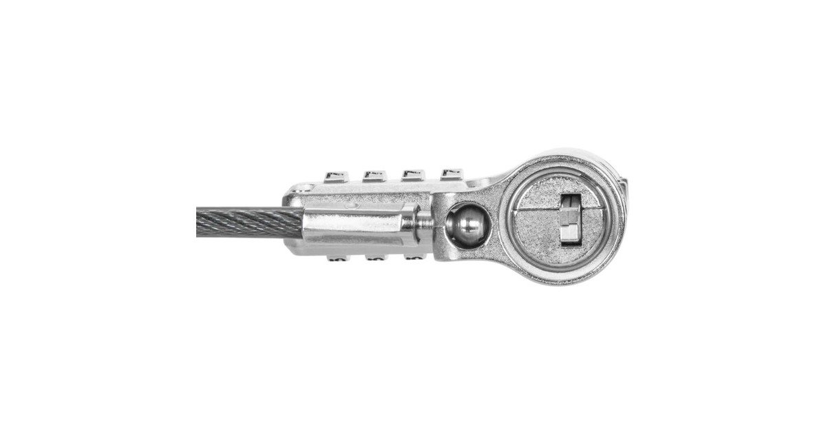 TargusDEFCON Ultimate Universal Serialised Combination Cable Lock with Slimline Adaptable Lock Head diefstalbeveiliging  (25 stuks)