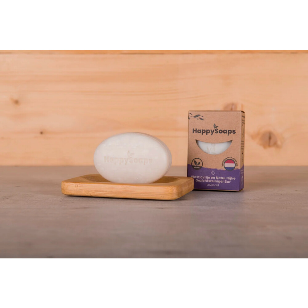 HappySoaps Gezichtsreiniger Bar Lavendel70 gr