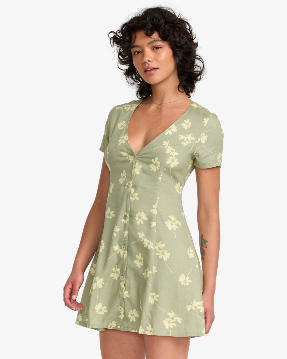 Rvca Understated Dress Green Tea