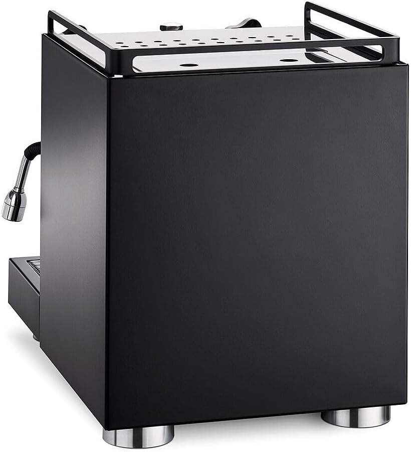La Pavoni New Cellini Classic, Semiprofessionelle Espresso-Kaffeemaschine LPSCCB01EU, Einzelboiler mit Wärmetauscher, mit Drehventilen, Dampf- und Heißwasserlanze, 1400 W, Schwarzer Stahl