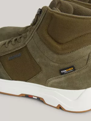 Botas de cano curto híbridas com cadarço em couro CORDURA