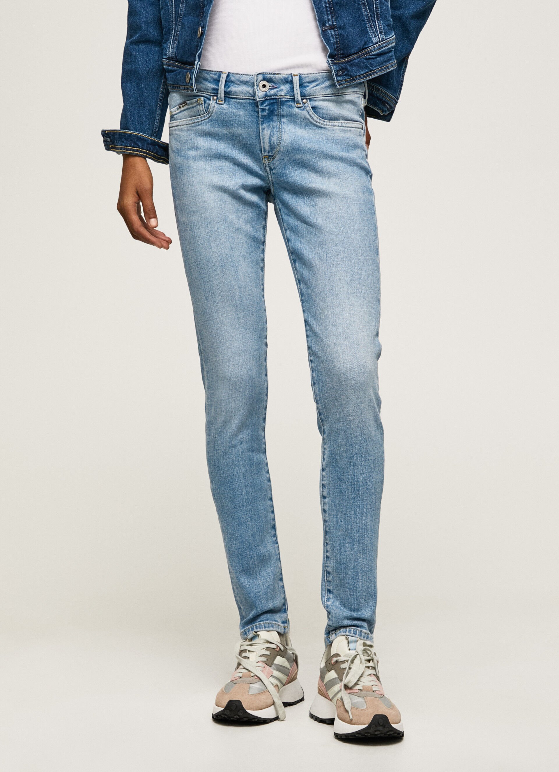 Calça jeans skinny pixie de comprimento médio - jeans