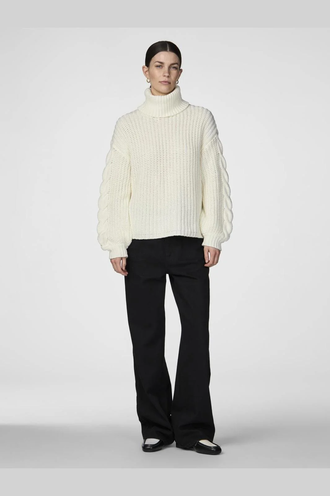 Y.A.S Yassanne Ls Knit Rollneck Pullover  birch