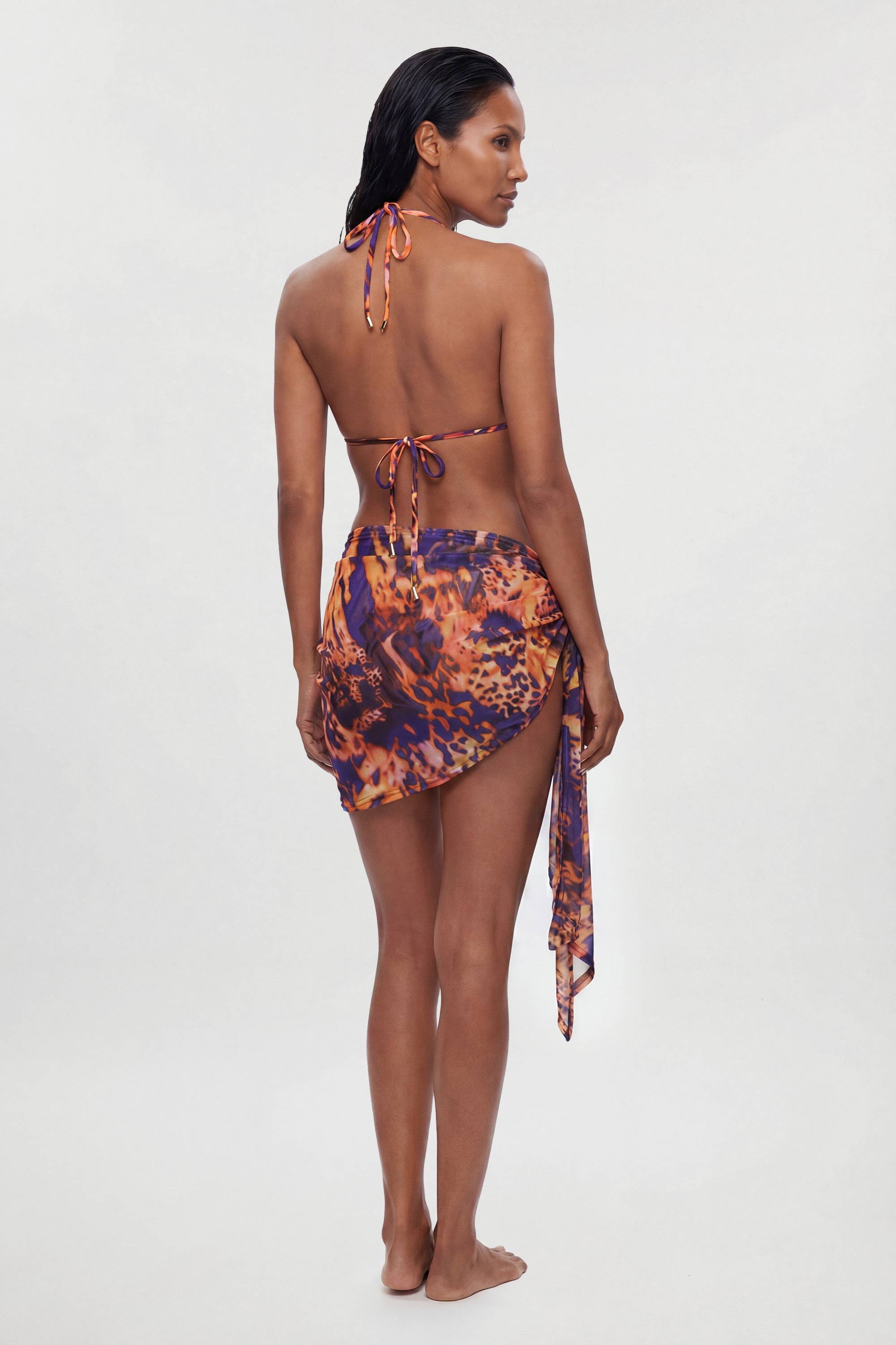 KarenMillen Jupe De Plage En Maille À Imprimé Animal Abstrait