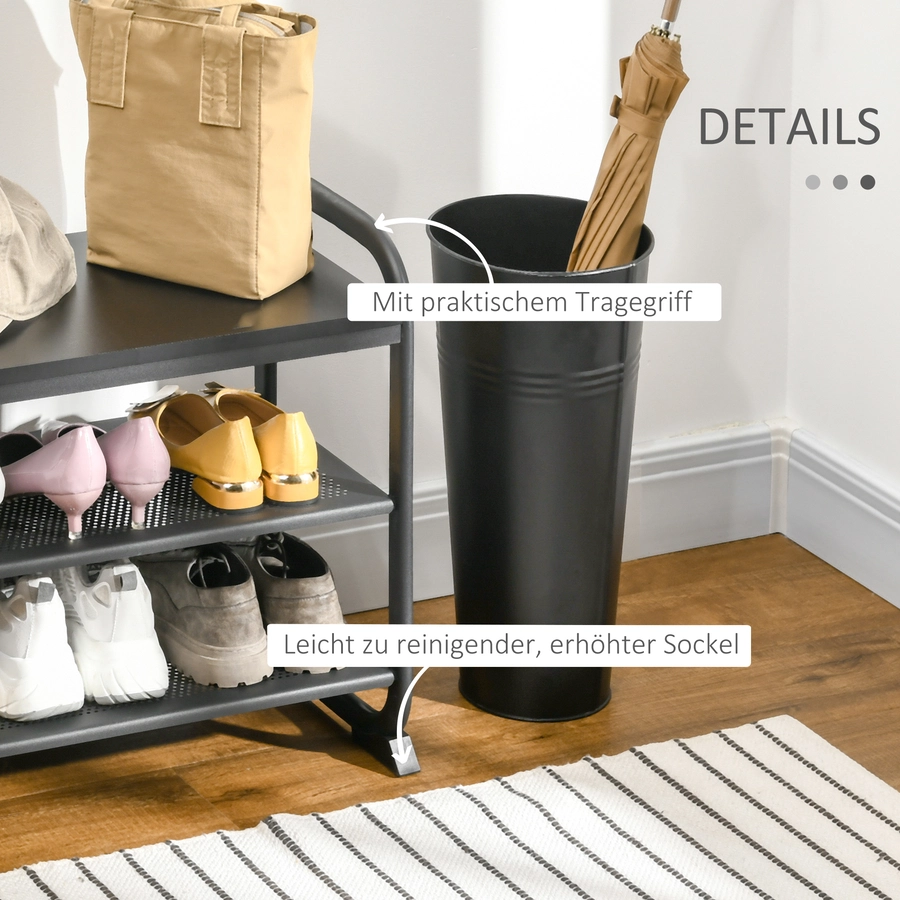 HOMCOM Schuhbank mit Sitzbank schwarz