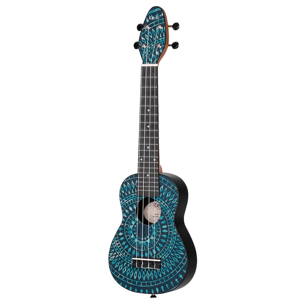 Ortega Keiki K2SS-BKC Soprano Size Ukulele Blue Kaleidoscope sopraan ukelele set