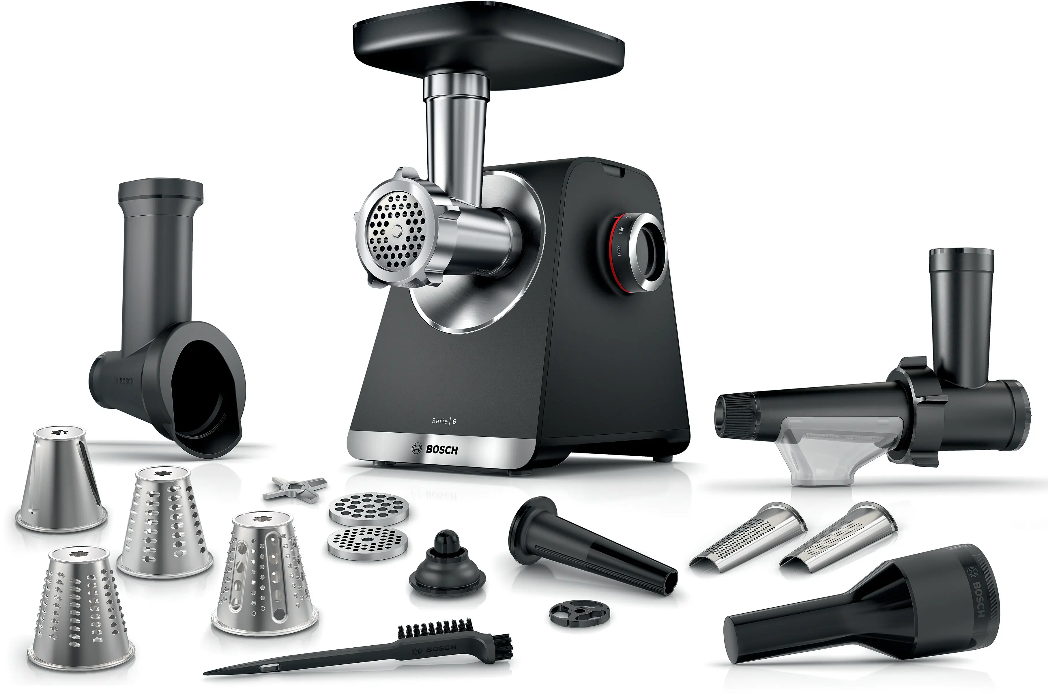 Serie 6 Vleesmolen MultiPower 2100 W Zwart, Metallic zilver