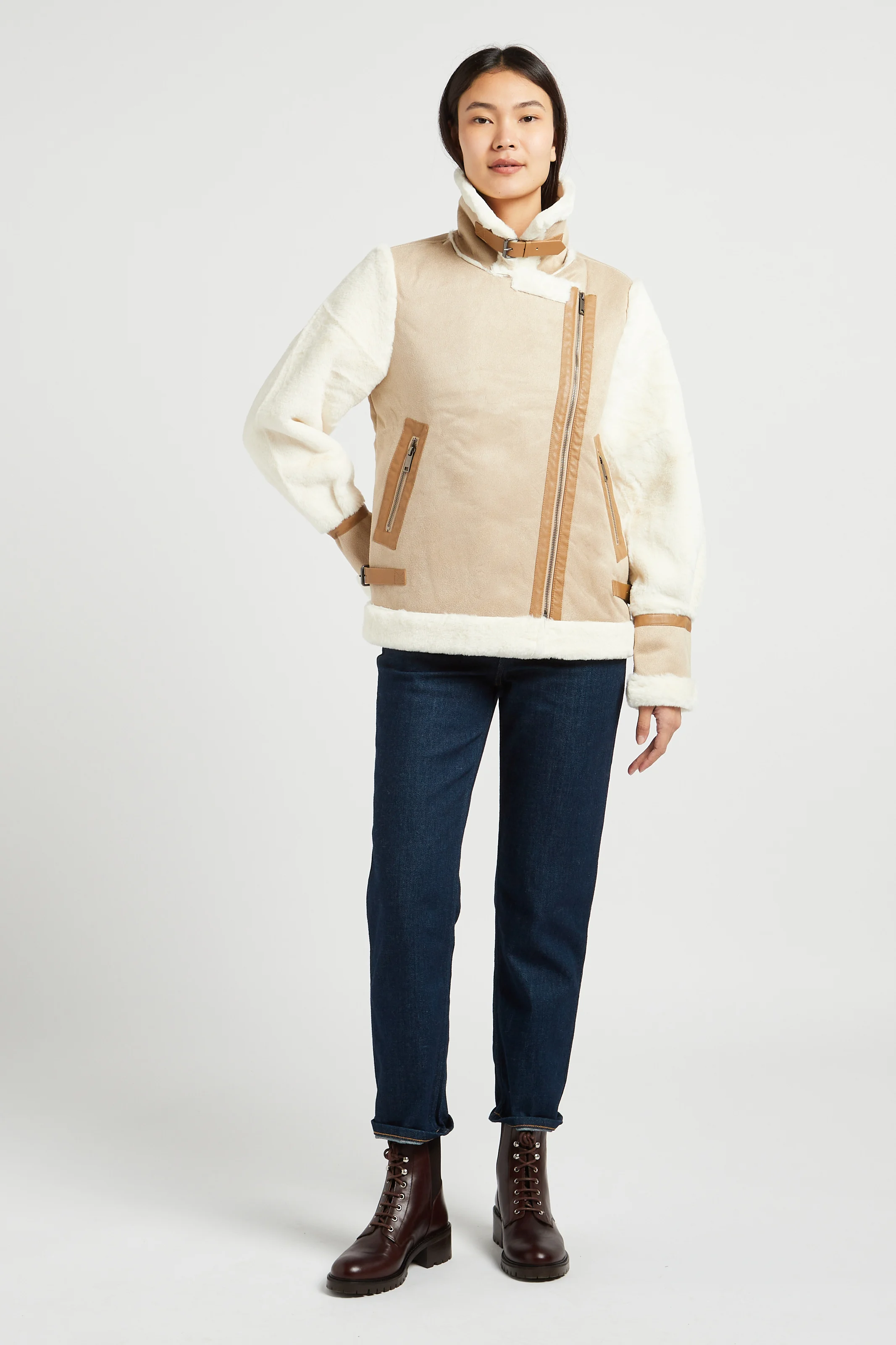 AZELIE - Bottines en cuir | Marron