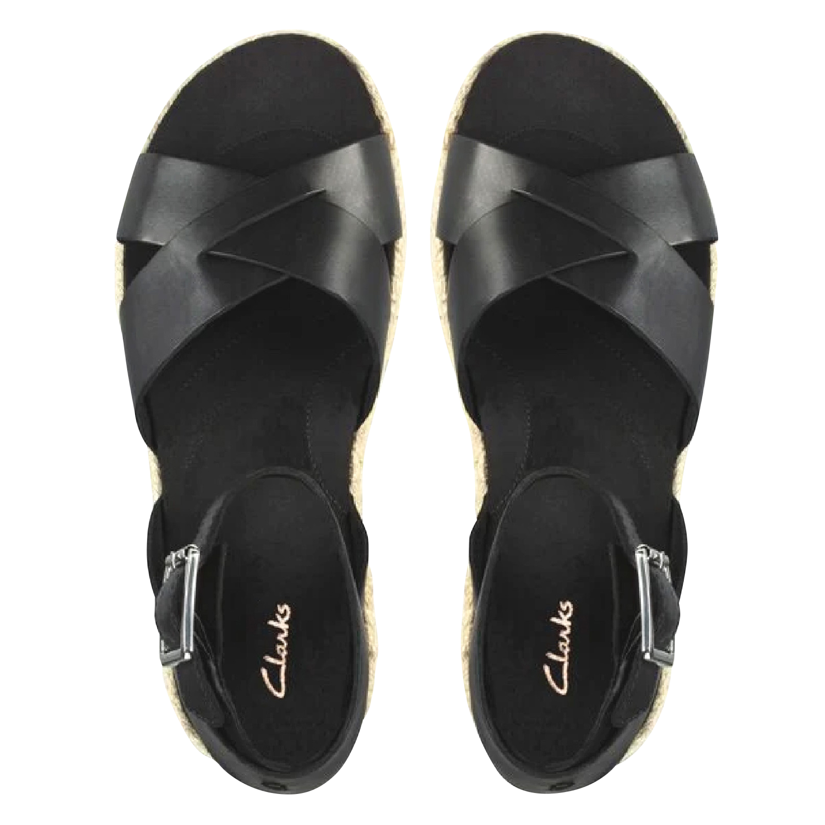 BOTANIC POPPY - Sandales plates en cuir | Noir