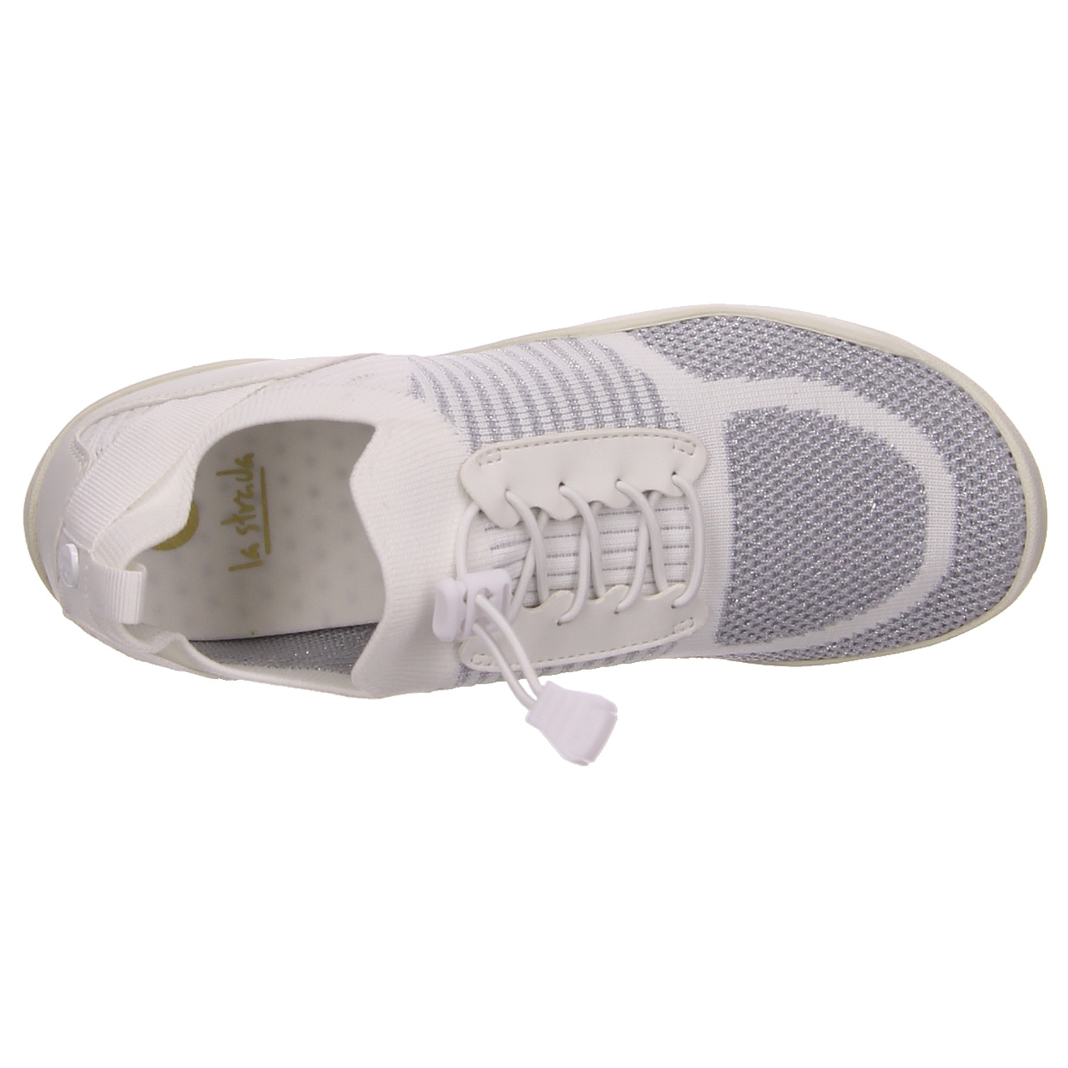La Strada Barfußschuh silber weiss/weiss kombi