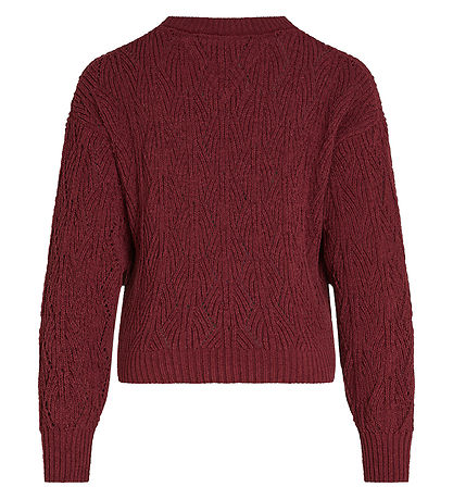 Tommy Hilfiger Bluse - Strik - Chenille - Deep Rouge