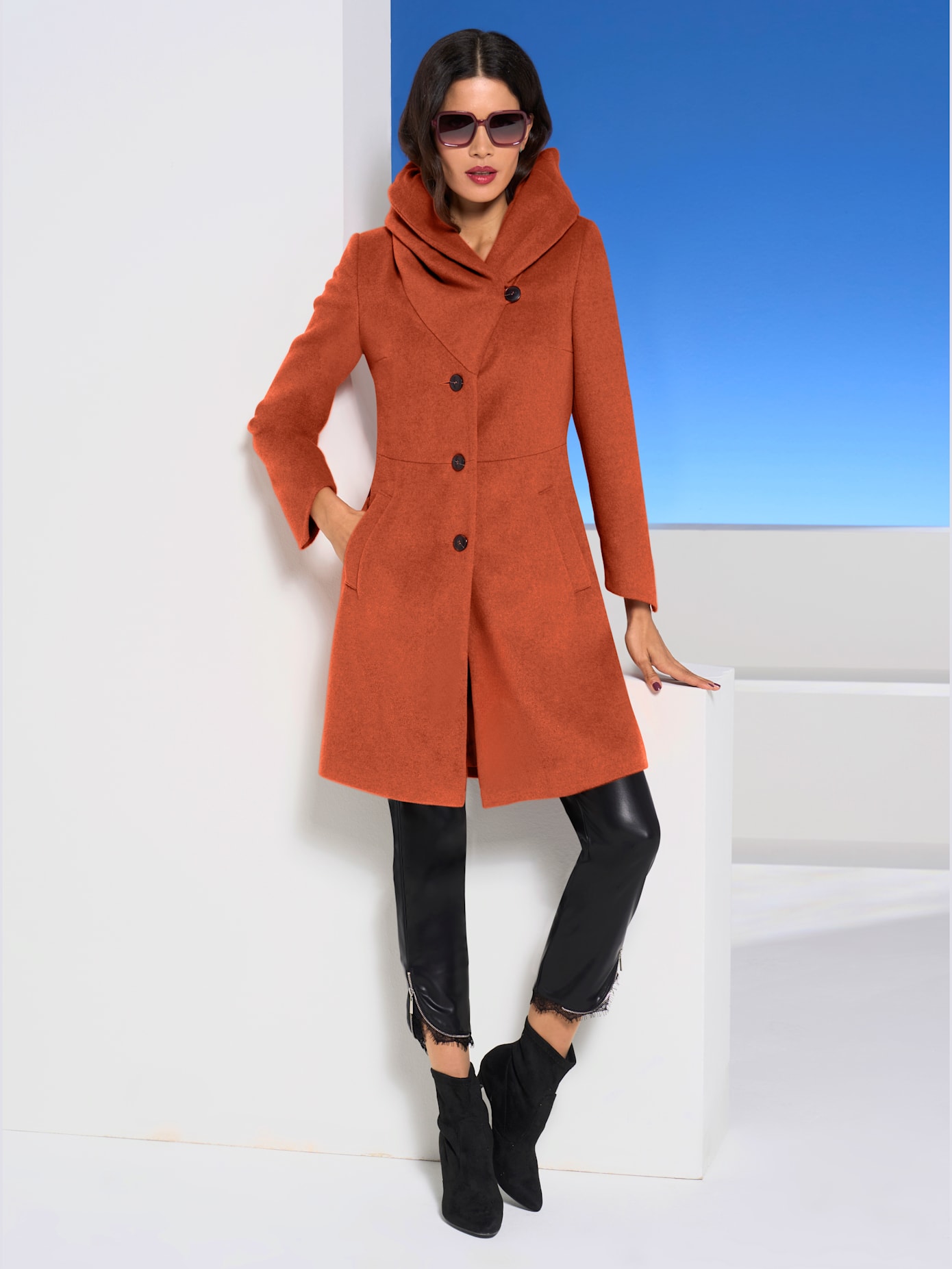 Manteau encolure tendance