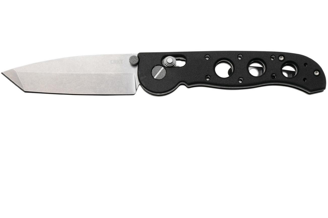 CRKT M16 Crossbar Lock Tanto M16-02X Stonewashed D2, Black Grivory, zakmes, Kit Carson design