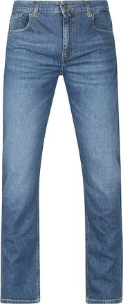 MUD Jeans Denim Regular Bryce Indigo Blauw Bryces mid straight cassie authentic indigo kopen