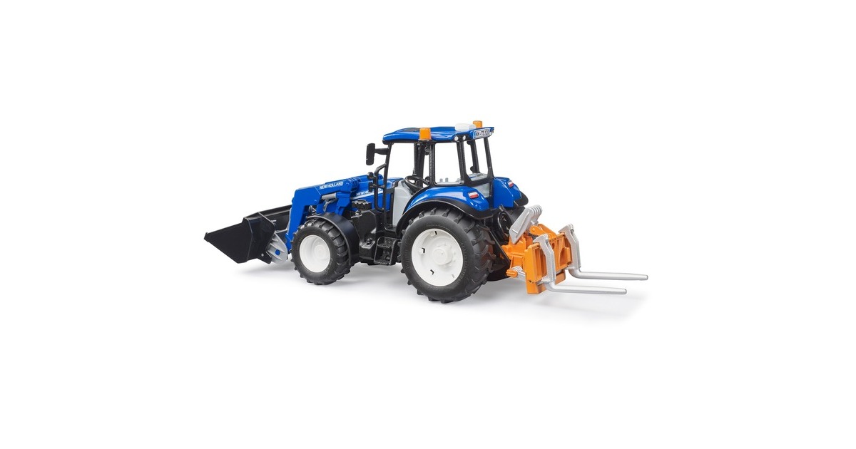 bruderNew Holland T5.120 met voorlader, kiepbak en vorken Modelvoertuig  (02187)