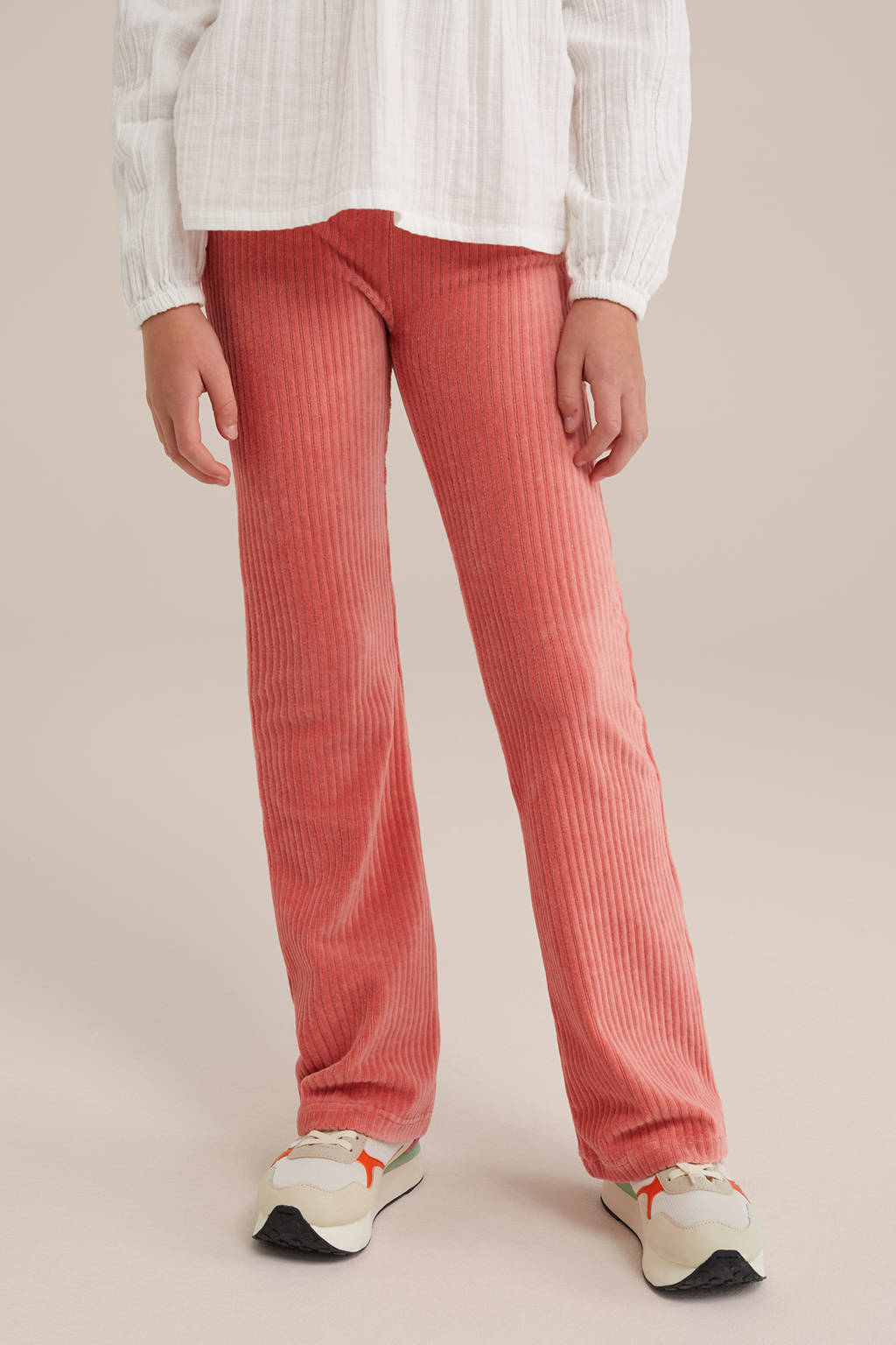 WE Fashion flared legging oranje