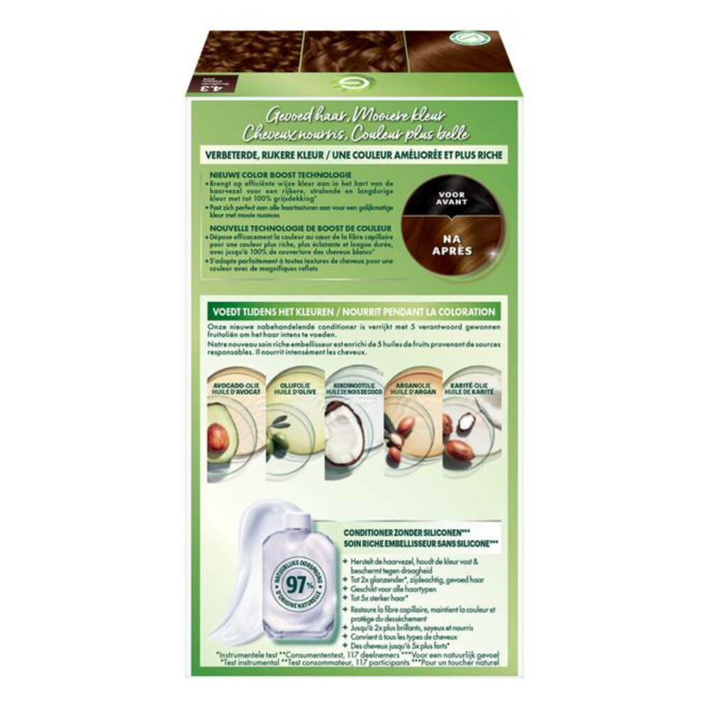 Garnier Nutrisse Ultra Crème Permanente Haarkleuring 4.3 Goudbruin