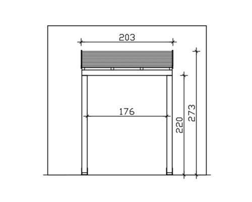 SKAN houten luifel Prerow notenhout 203x128 cm