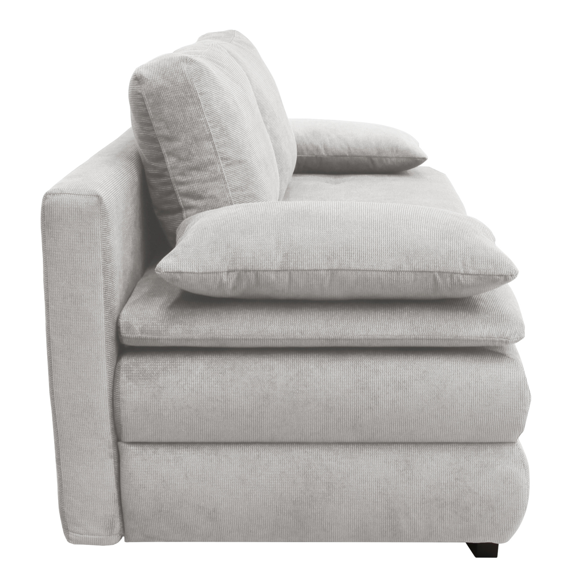Schlafsofa - silber - mit Staukasten - 202 cm