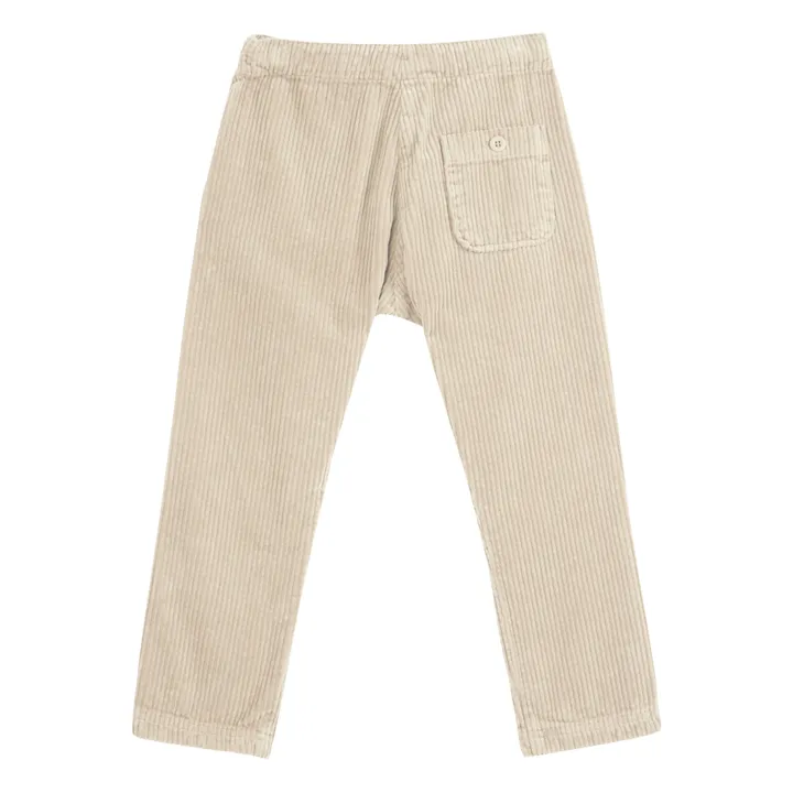 Emile et Ida Pantalon Velours Côtelé Boutonné | Ecru