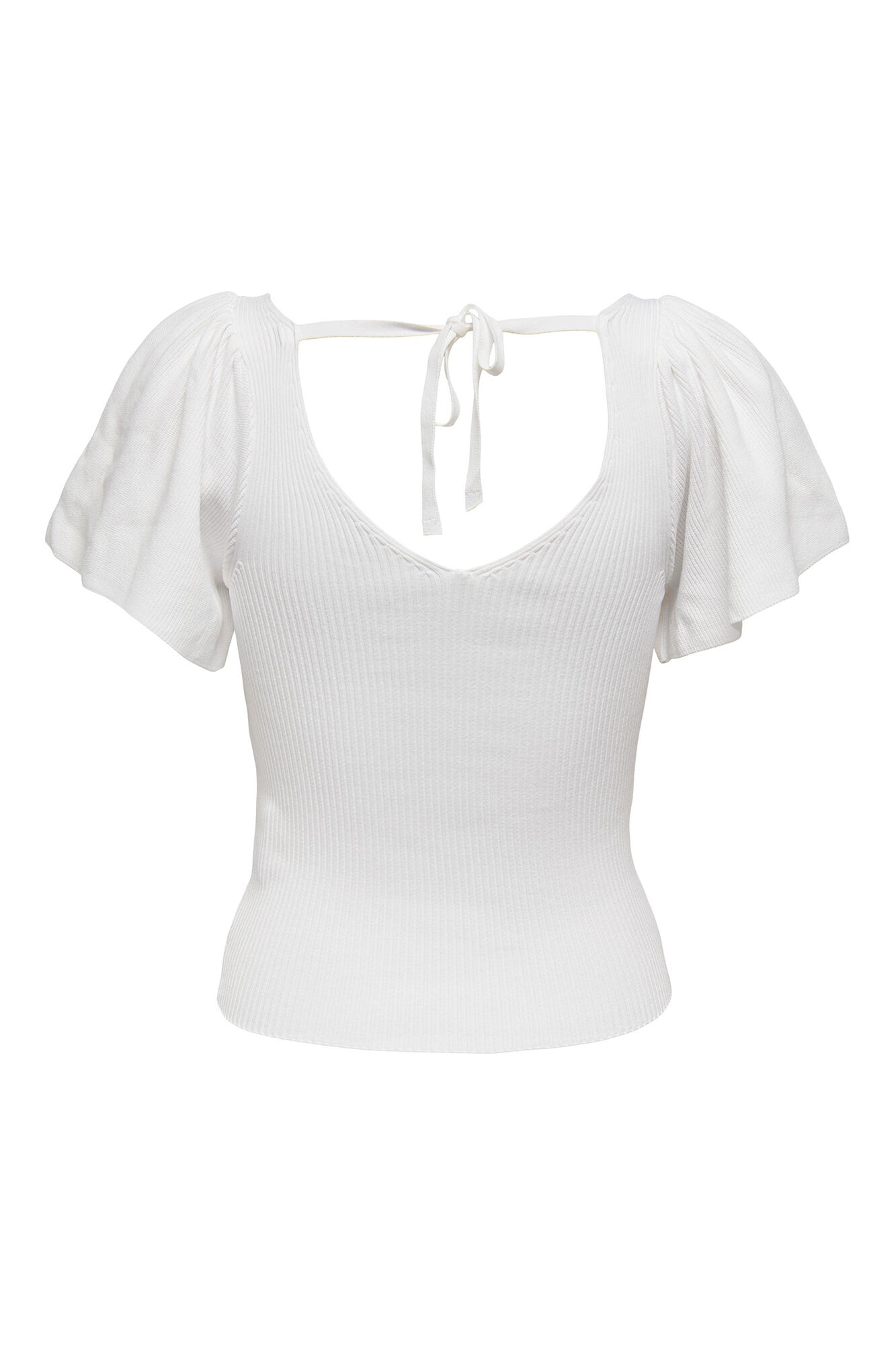 Blusa de manga curta com amarração