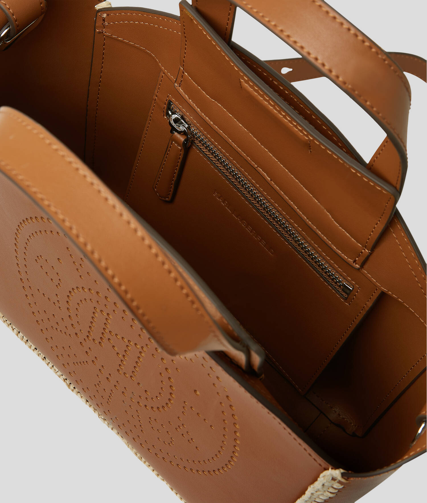 PETIT SAC CABAS PERFORÉ K/CIRCLE - Naturel-Tan