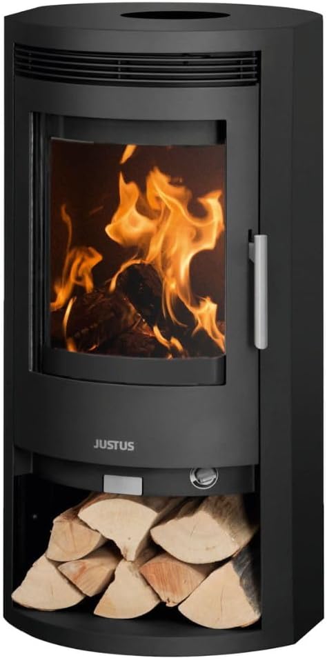 Justus | Kaminofen | Baltrum D 2.0 | 5,5 kW | Stahl Schwarz