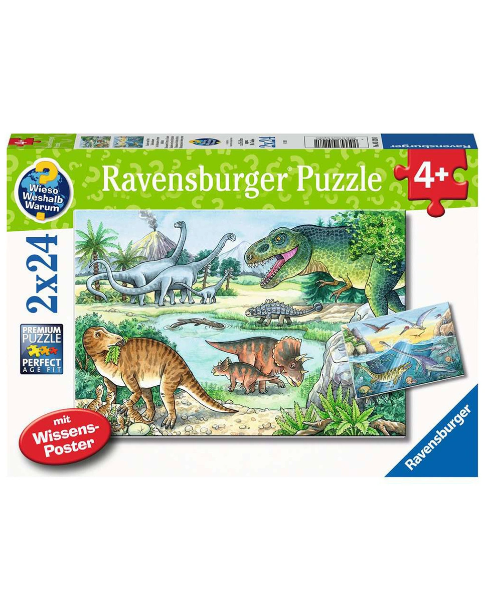 Puzzle SAURIER UND IHRE LEBENSRÄUME 2x24-teilig