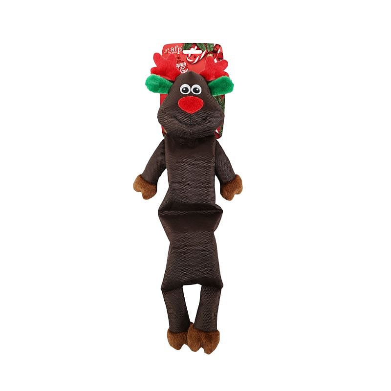AFP Happy Holidays Long Body Rendier Kerst Hond | 20249