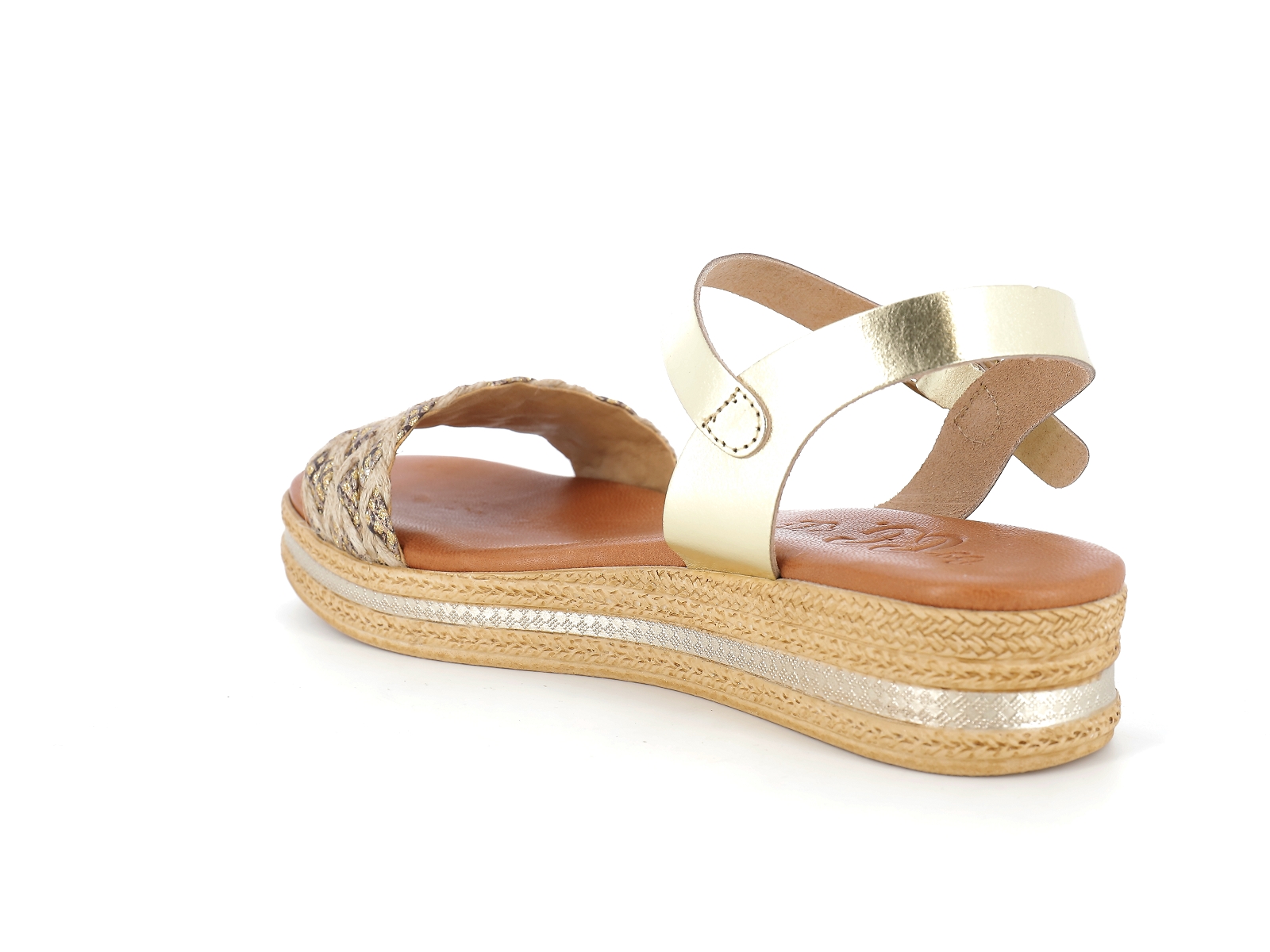 Chaussures du chateau-14386 Matières combinées Beige Or