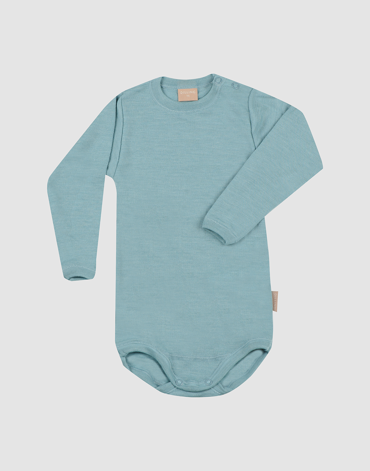 Romper met lange mouw van merinowol/zijde voor baby's -