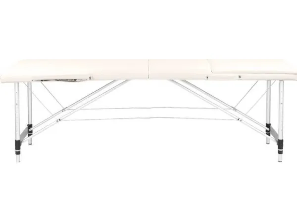Activeshop sammenklappelig massagebriks 3-delt, aluminium, model Comfort Activ FIZJO, cremefarvet