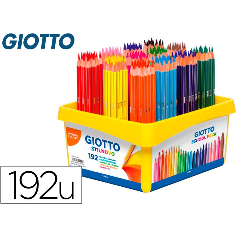 Crayon couleur giotto stilnovo schoolpack de 192    assortis