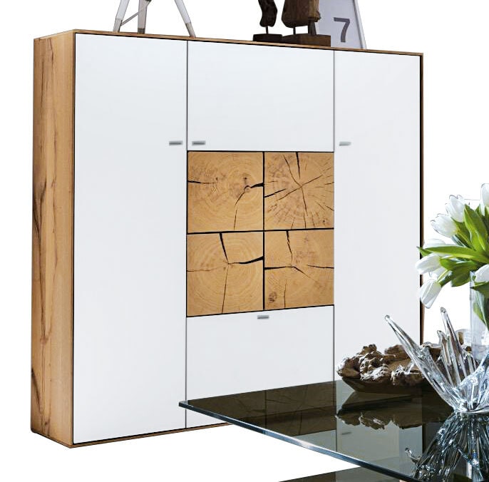 hartmann Highboard I CAYA 137 x 138 cm Kerneiche /weiß