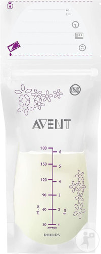 Avent Sachet Conservation Lait 180ml Sachets 25 Pièces