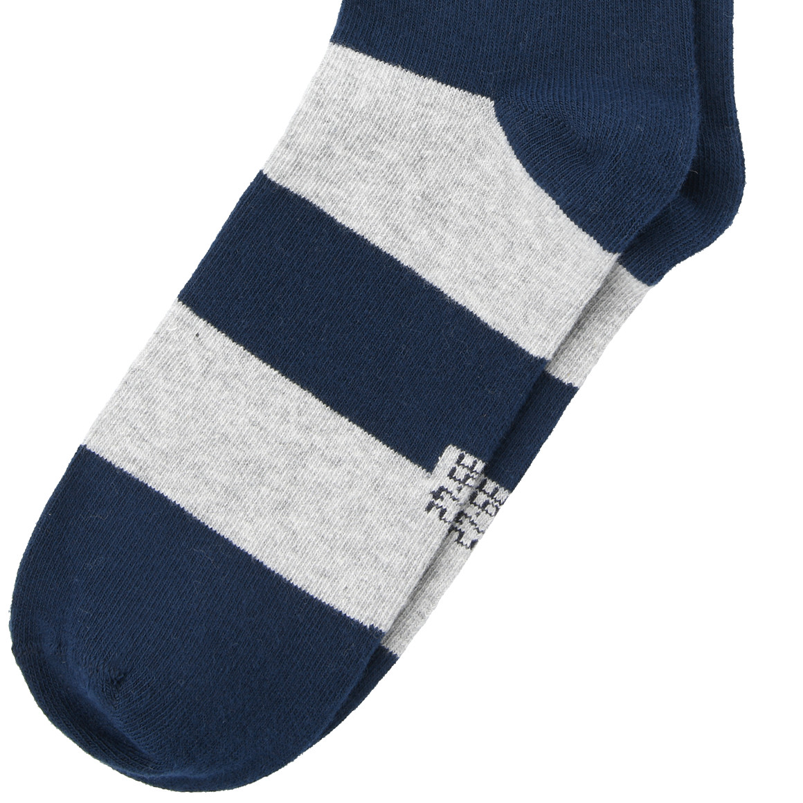 VanVaan 1 Paar Herren Socken mit Streifen dunkelblau / hellgrau
