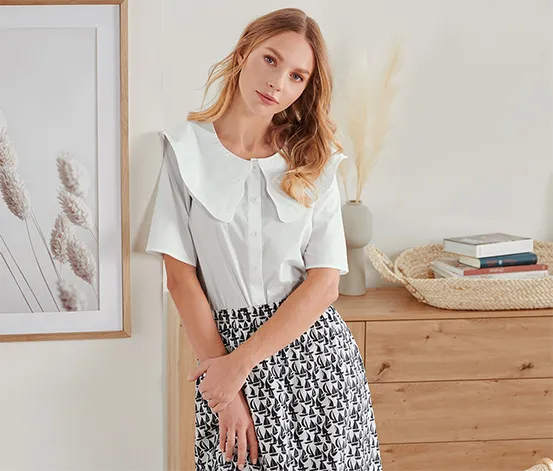 Bluse mit Kragen