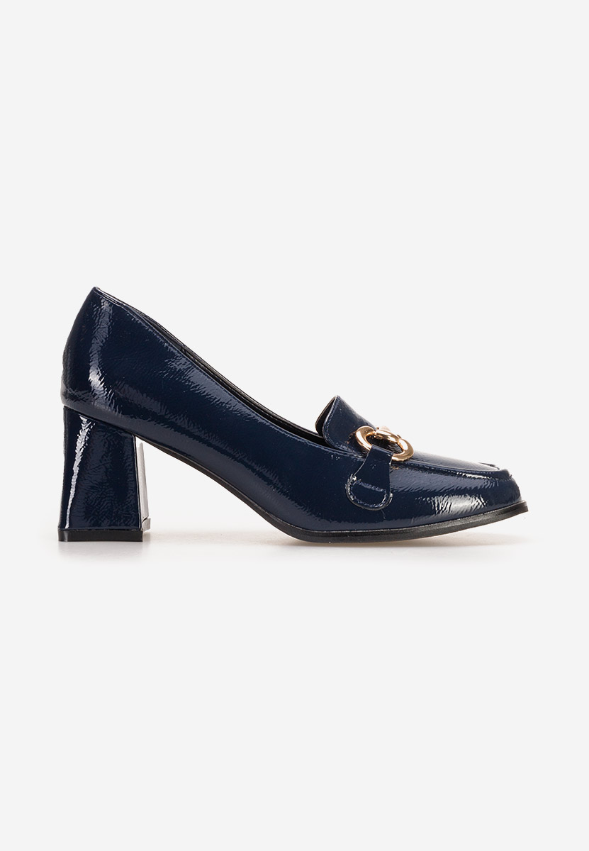 Mocassins à talon marine Velosa