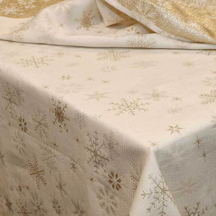 Unique living tafelkleed Crystal goud 140 x 250 cm