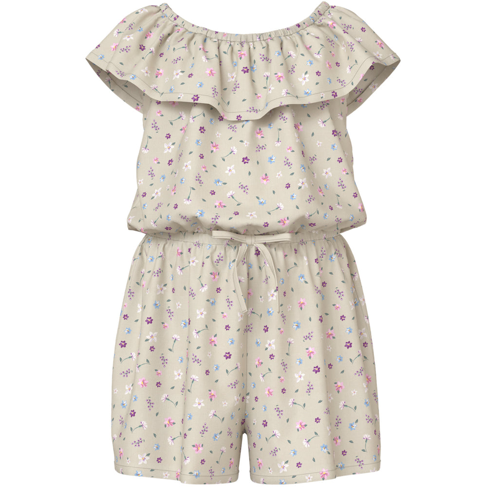 Køb Name It Almond Milk Cute Flowers Nmfvinaya Ss Playsuit
