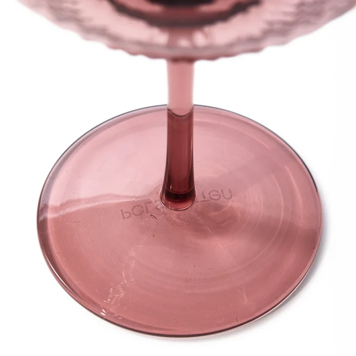 Pols Potten - Pum Coupe Glas, dunkelviolett (2er-Set)