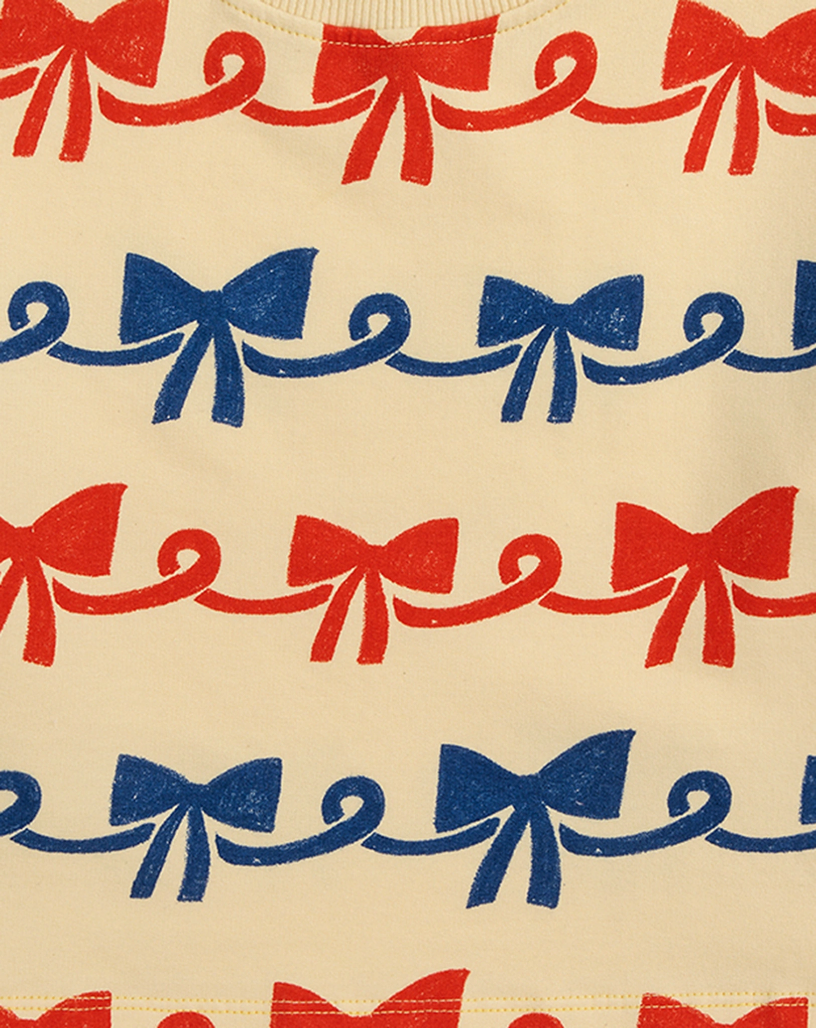 Sweatshirt RIBBON BOW AOP in light yellow
