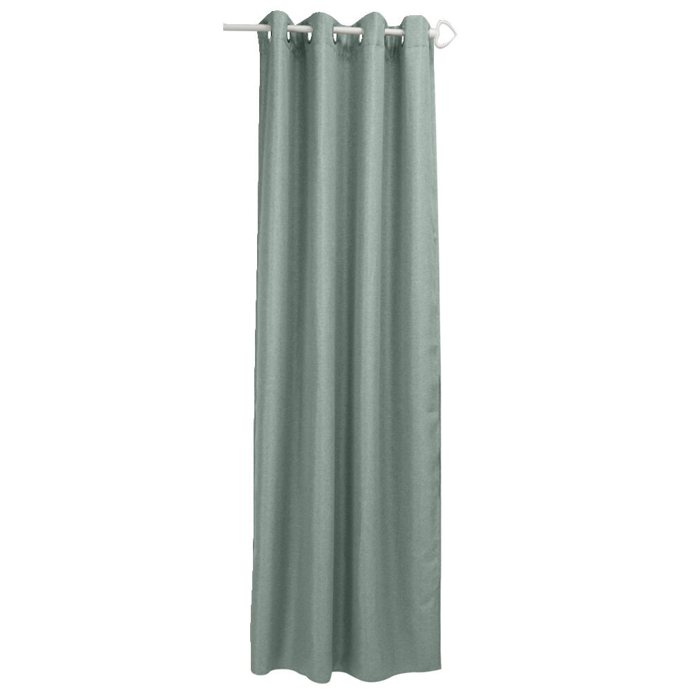 Rideau à oeillets tissu épais vert-gris 140x240cm