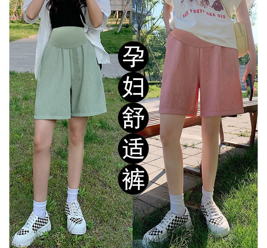 Levsayte - Effen zwangerschapsshorts met elastische taille