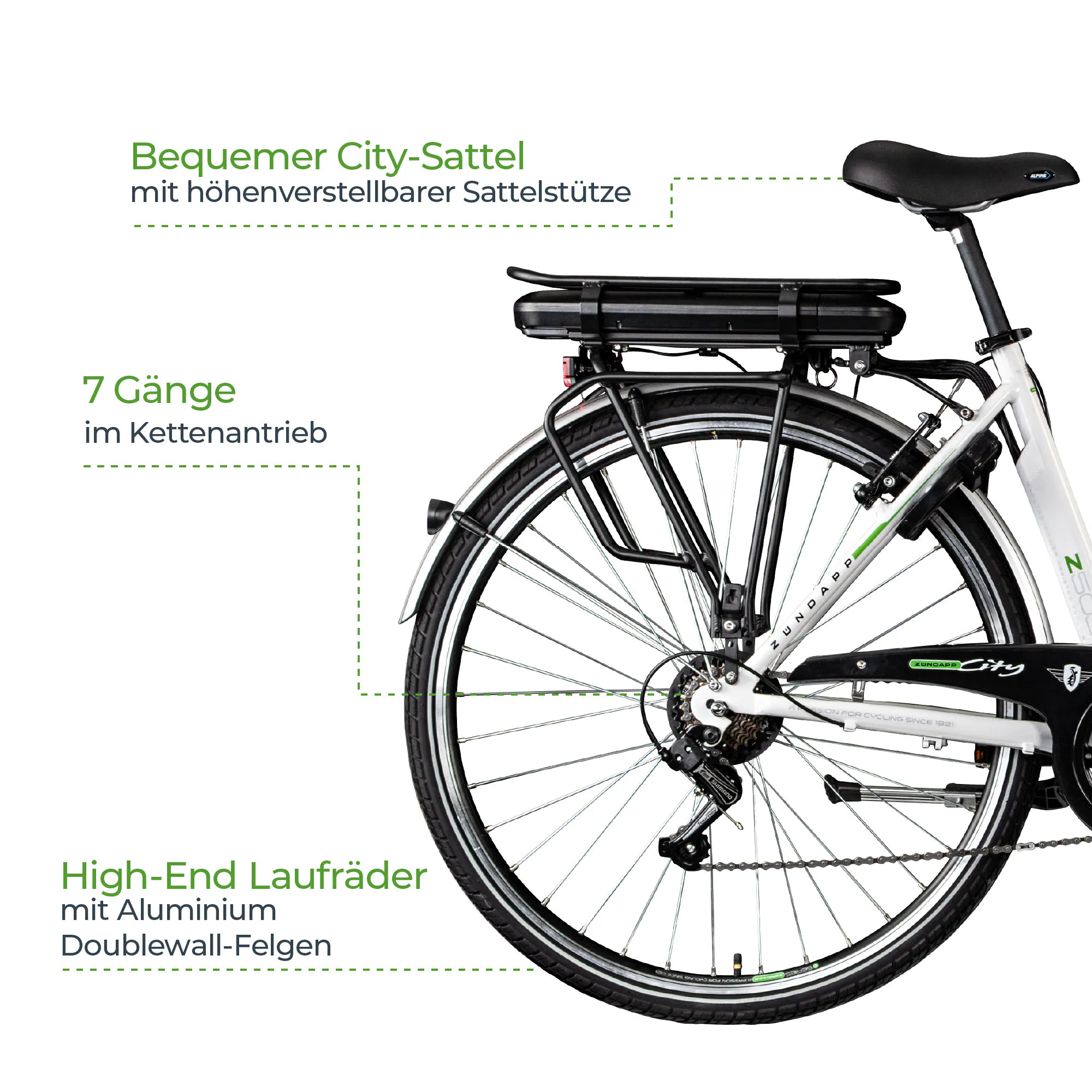 Zündapp Z503 E Bike Damenfahrrad ab 155 cm Pedelec 28 Zoll 7 Gänge