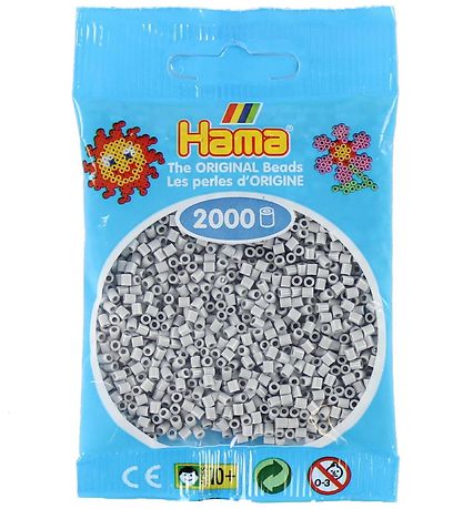 Hama Mini -Perlen - 2000 st. - Hellgrau