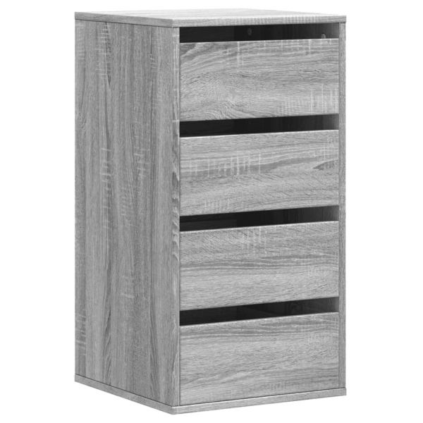vidaXL Cómoda 40x41x76 cm Derivados de Madeira Cinzento Sonoma - 1651195607