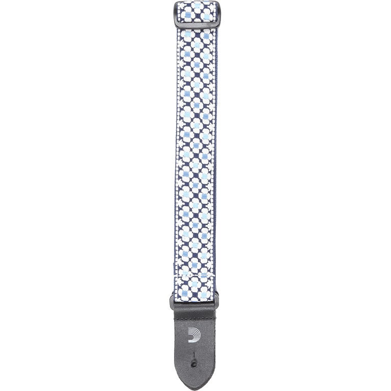 D'Addario 15UKE01 Nylon Ukulele Strap Blue Flowers